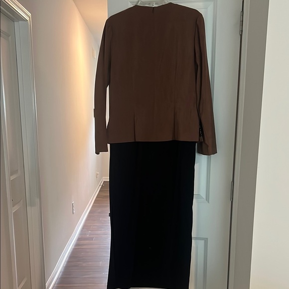Vintage Positive Attitude Brown and black Dress 1 piece size 12 - Picture 4 of 4